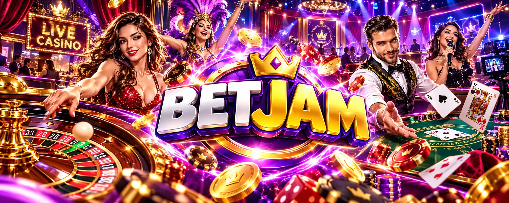 Live Casino Betjam con mesas de ruleta, blackjack y shows en directo